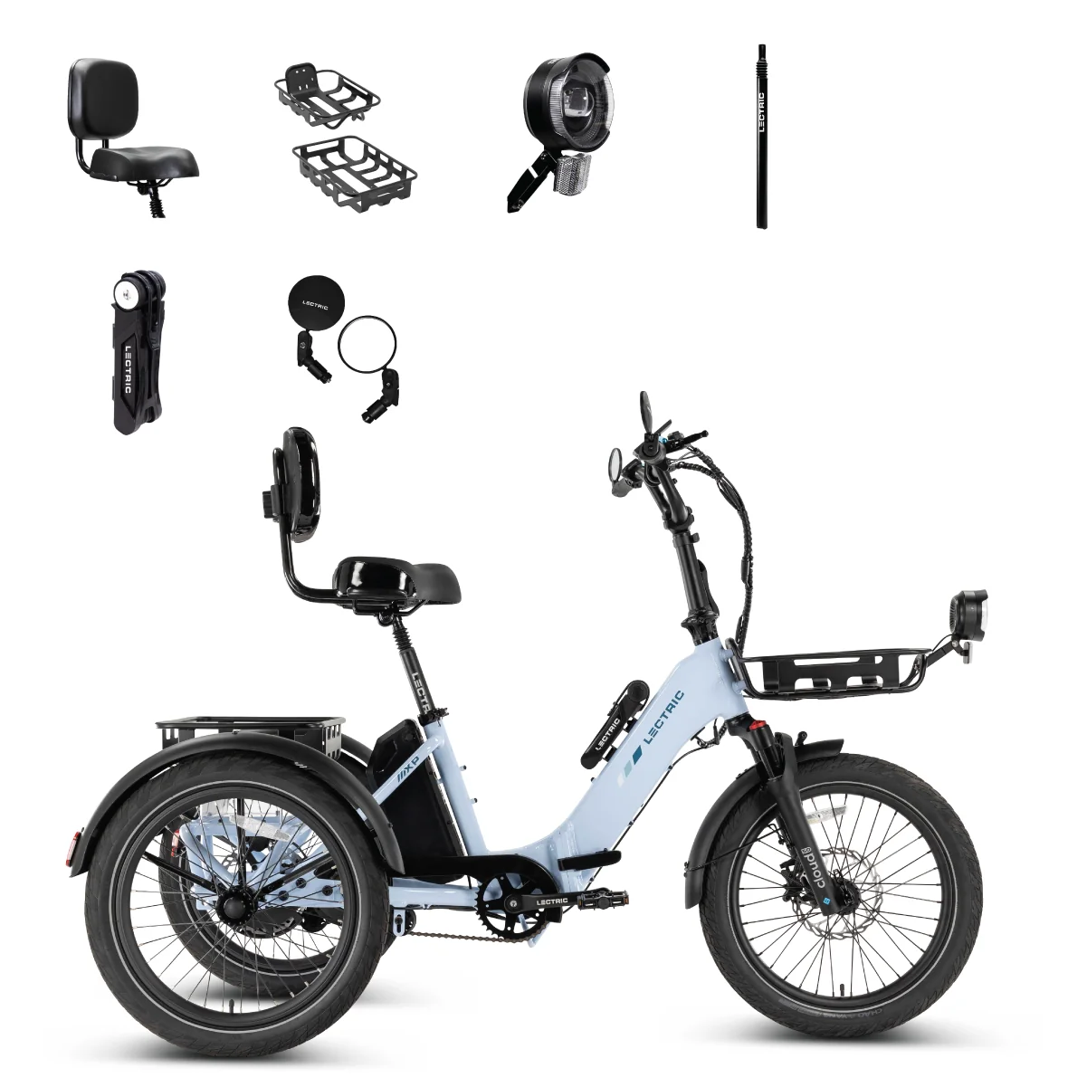 XP Trike2 750 Glacier Blue - Back to School Bundle