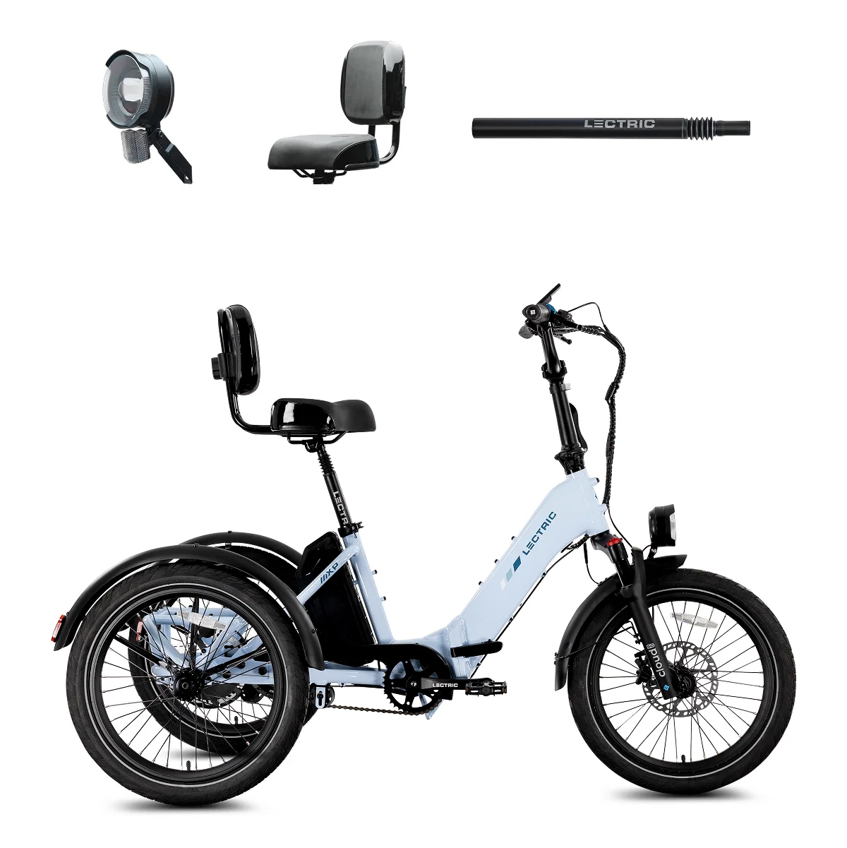 XP Trike2 Glacier Blue + FREE Support Seat, Elite Headlight, Suspension Seat Post ($257 Value)