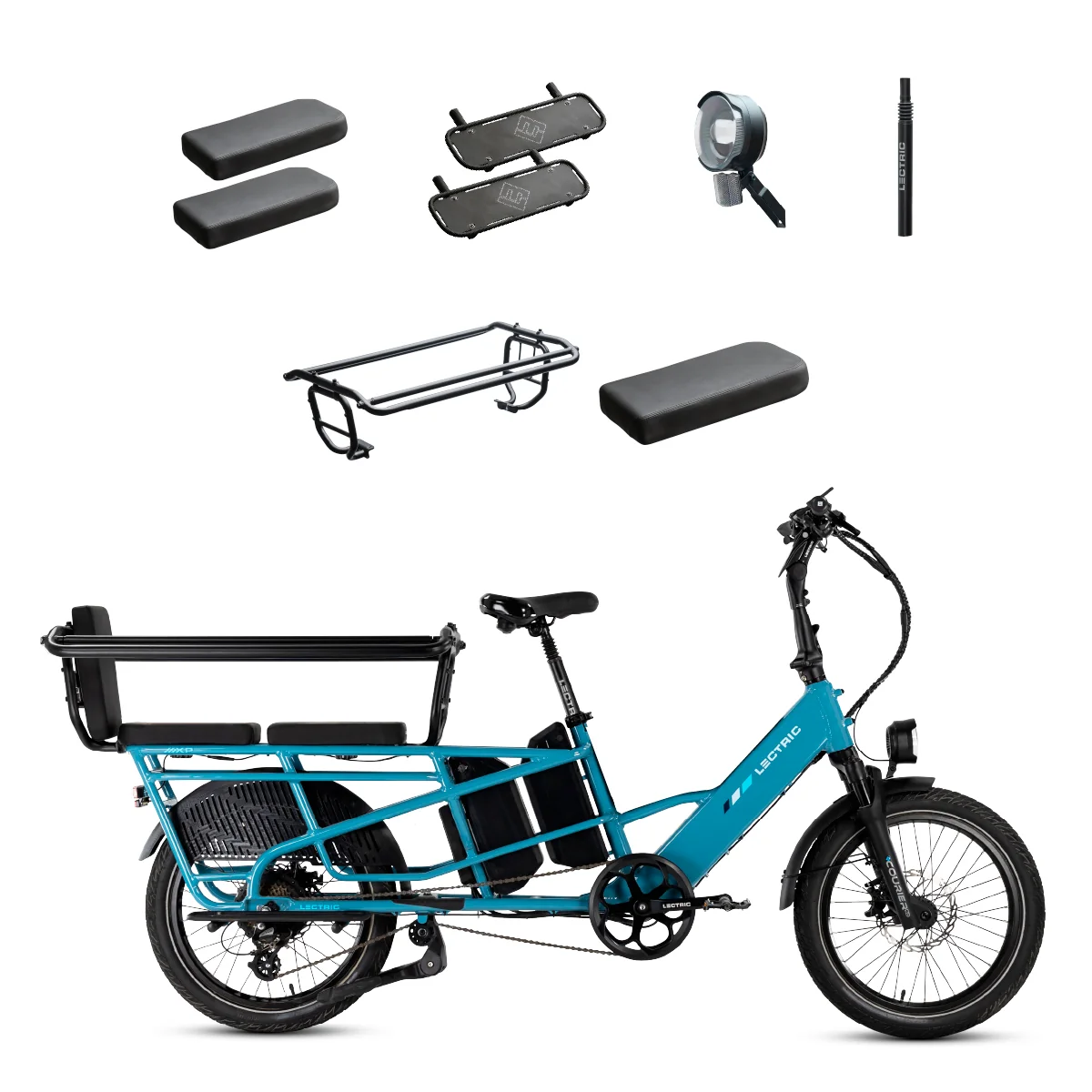 XPedition2 Raindrop Blue Dual-Battery + FREE Running Boards, Cushions, Elite Headlight, Suspension Seat Post, Orbitor ($545 Value)